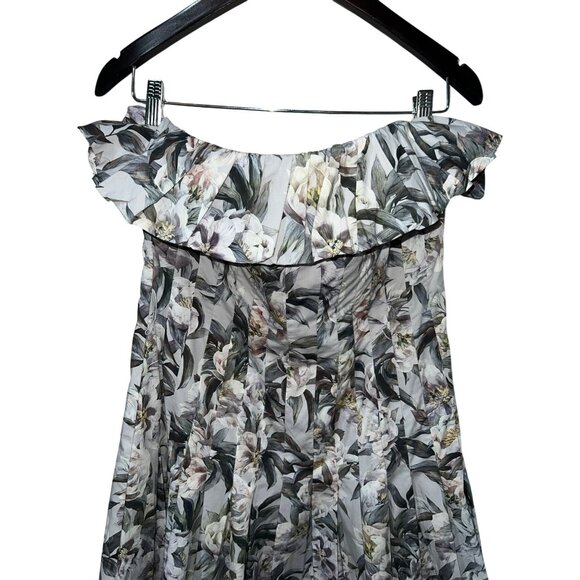Antonio Melani Sadie Poplin Floral Haze Off-Shoulder Midi Dress Size 10 - Picture 4 of 12